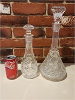 2 crystal decanters.  Look at the photos for more