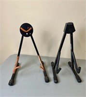 TWO FOLDING GUITAR STANDS