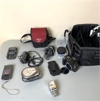 CANAON CAMCORDER AND OTHER CAMERA EQUIPMENT