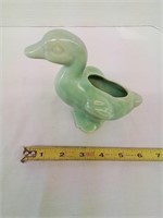 Green pottery duck