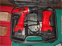 14.4 V cordless drill/light, batteries w/charger