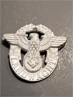 WWII German Landwacht Police Cap Insignia Pin