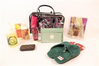 Lotions, Cosmetic Bags, Scents & Slippers