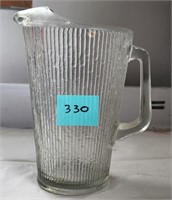Heavy Glass Pitcher Crystal Clear