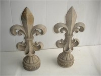 (2) Chalkware Garden Statues  18 inches tall