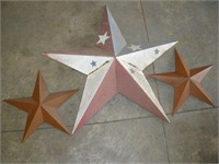 (3) Barn Stars -  largest 36 inches tall