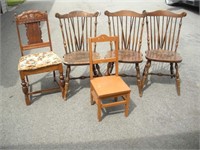 (5) Wood Chairs