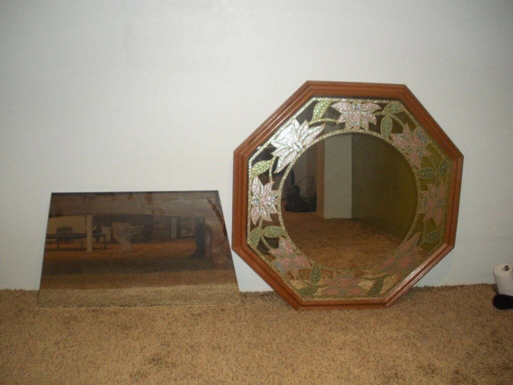 (2) Mirrors  largest 40 inches