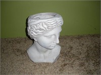 Chalkware Flower Pot Bust  16 inches tall