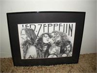 Led Zeppelin Framed Poster  20x17 inches