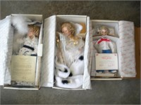 (3) Shirley Temple Porcelain Dolls