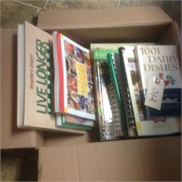 box of cookbooks