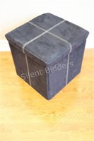 Black Suede Lift Top Storage Box