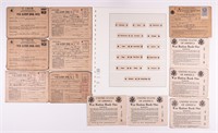 12 WWII US RATION STAMP BOOK