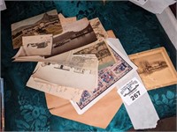 Collection of post cards, prints & correspondance