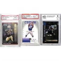 (3) Graded Football Rookie Cards