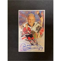 Bobby Hull Signed Lithograph Postcard Size 131/181