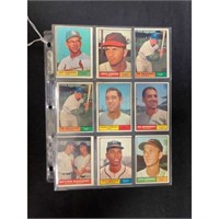 (10) 1961 Topps Baseball Cards Vg-ex