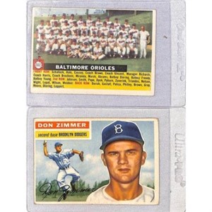 (2) Mid-high Grade 1956 Topps Baseball Cards