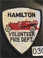 3in Vintage Hamilton Volunteer Fire Dept. Patch