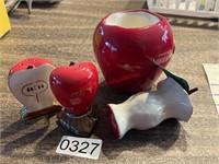 Set of Two Apple Salt and Pepper Shakers with
