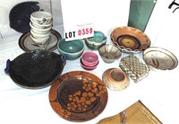 20 pieces asst. stoneware & pottery - some signed