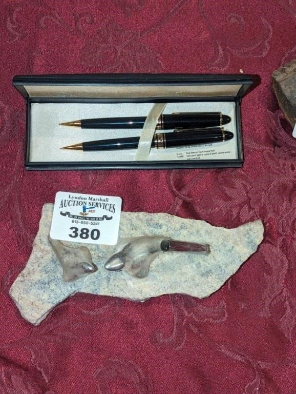 Pen/Pencil set w/ Hoselton seal pen holder