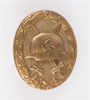 WWII GERMAN WOUND BADGE IN GOLD