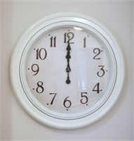 Large White Decorative Wall Clock