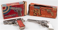 2 HUBLEY CAP GUNS WITH BOX