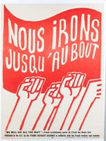 YOUNG SOCIALIST ALLIANCE FRENCH PROTEST POSTER