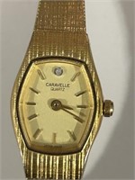 Caravelle Quartz Diamond Chip Watch