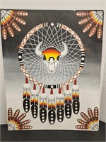 Native American hand painted art on canvas.
15