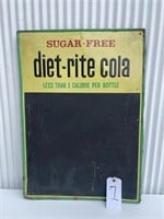 Diet-rite Cola Chaulkboard Sign