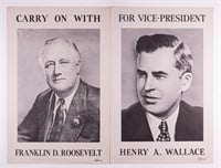 ROOSEVELT AND WALLACE CAMPAIGN POSTERS