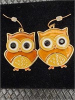 Vintage fashion owl earrings