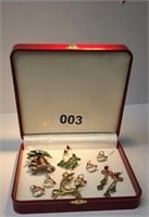 Vintage Christmas Brooches, Earrings, Charms