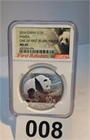 2016 China Silver Panda Graded MS69