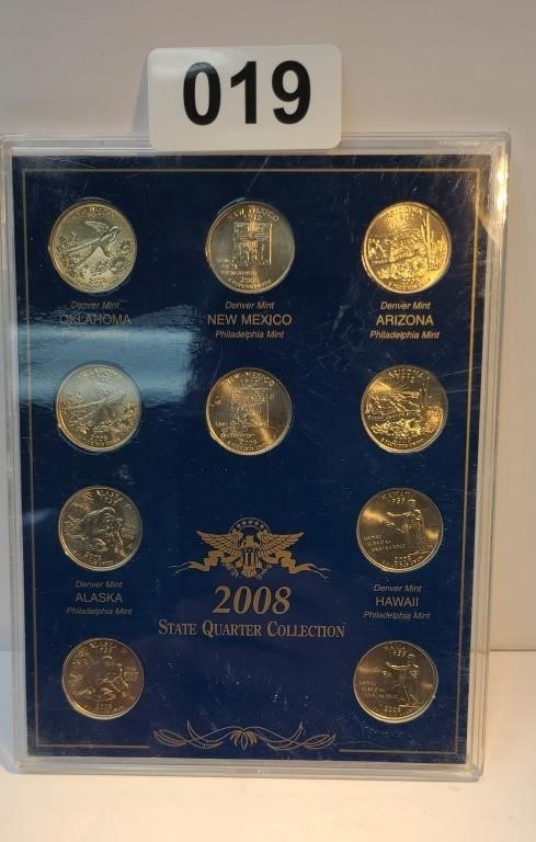 2008 State Quarter Collection " Gold Plated "