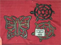 Butterfly and Turtle Cast trivets