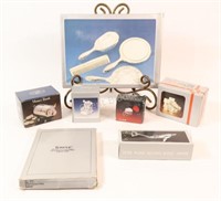 Silver Plated Grooming Set, Jewelry Box, Frame