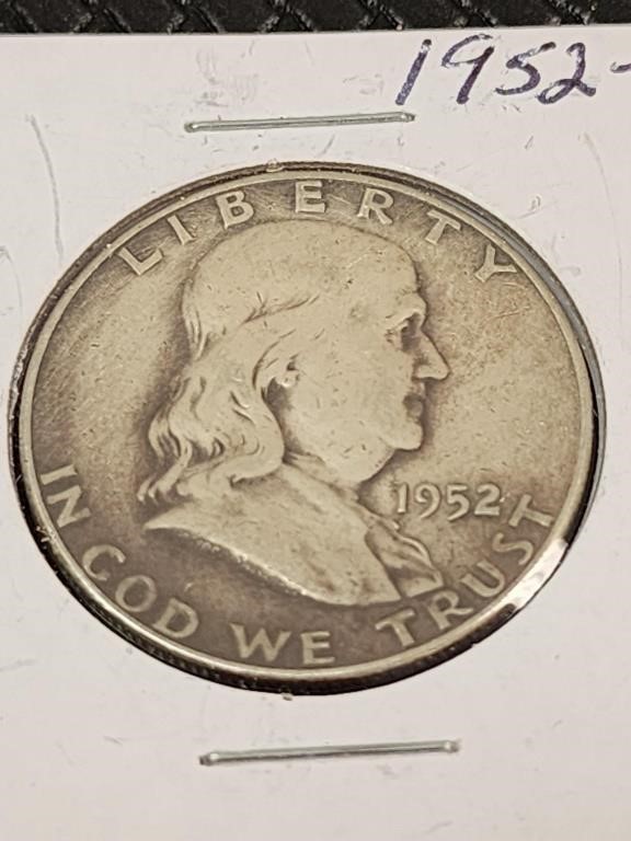 1952 S Franklin half dollar