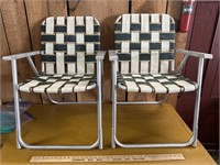 Pair of vintage lawn chairs