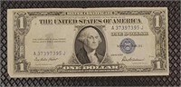 1935 F $1 silver certificate with cut error