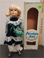 The classical collection porcelain doll w/stand