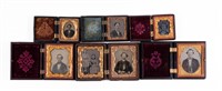 TINTYPE AND AMBROTYPE PHOTOGRAPHS IN CASES