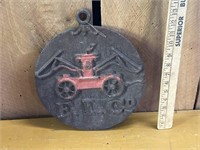 Cast-iron fire plaque