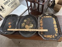 Large towle painted trays