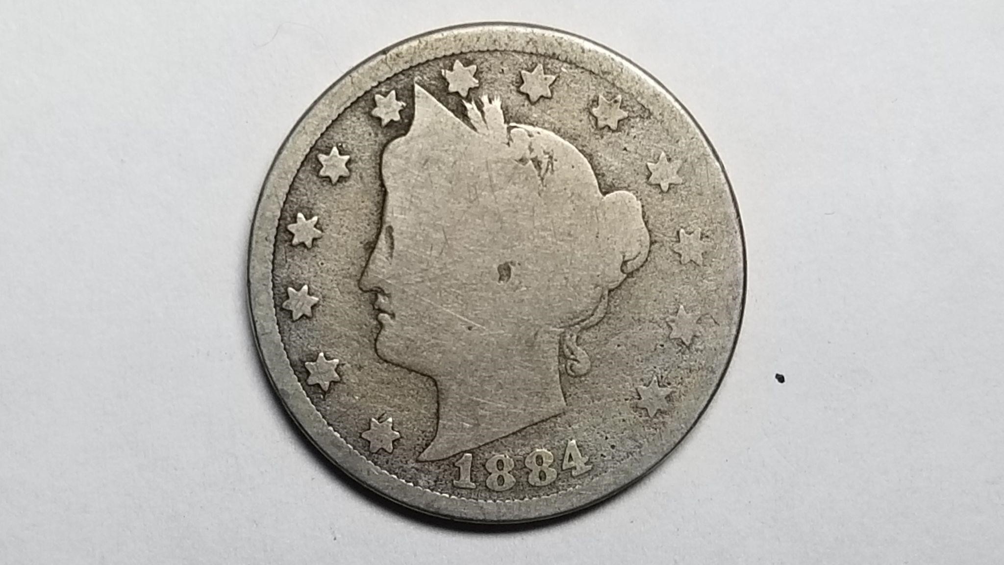 1884 Liberty V Nickel Rare
