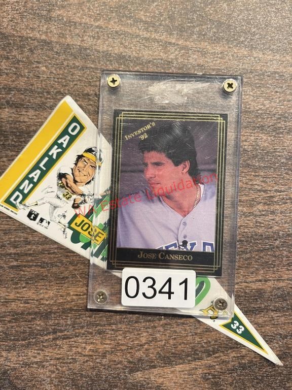 1992 investors Jose Canseco Hard Cased Card and